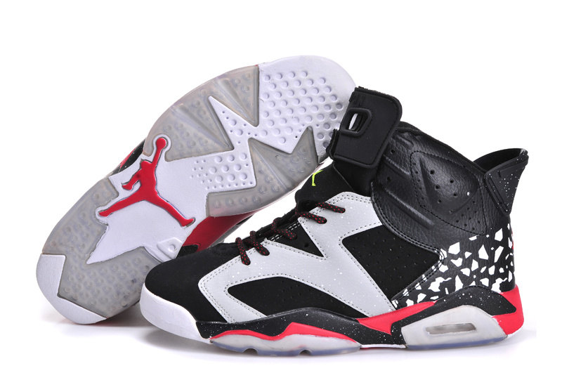 Air Jordan 6 Mens Shoes Aaa Black/White/Red Online